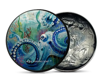 Aqua Traditional Shaving Soap: With or without shaving brush. Handmade in the UK