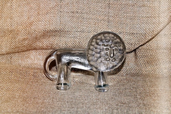 Kosta Boda Art Glass Lion Paperweight, Bertil Vallien, Blown Glass