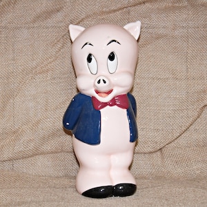 Porky Pig Coin Bank, Grande, Looney Tunes, Merrie Melodies, Warner Brothers, 1994, Dibujos animados, Coleccionable, Eso es todo lo que la gente, Nostalgia, Kitsch