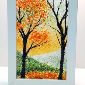 Nearly winter. Fused glass gift. Autumn.