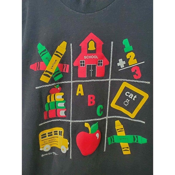 1990 teacher abc school bus tshirt single stitch … - image 3