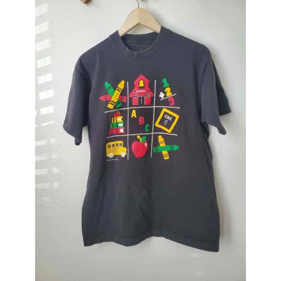 1990 teacher abc school bus tshirt single stitch … - image 1