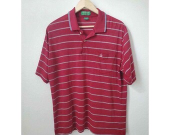 Vtg 70s Pinguin Grand Slam Rot Poloshirt Herren Vintage XL USA