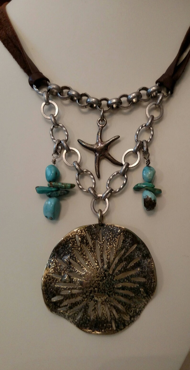 Leather Necklace with Silver Pendant