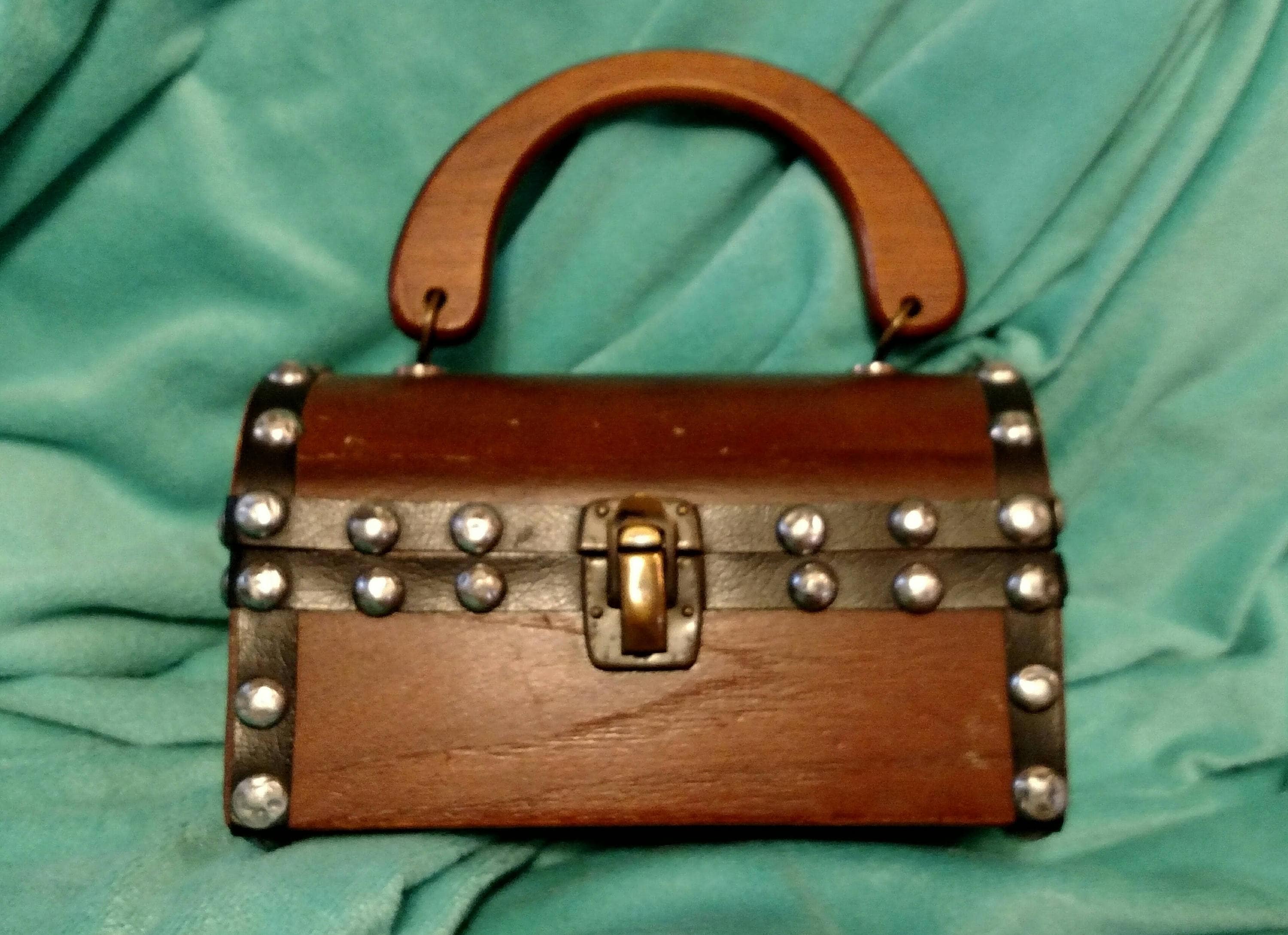 Vintage Wooden Purse Etsy