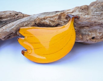 Banana/ Tropical/ Laser cut brooch/ Vegan gift