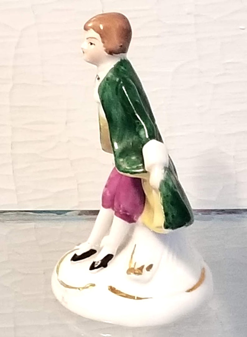 Gentleman Figurine 18th Century-style Miniature Porcelain Figure Made in Germany