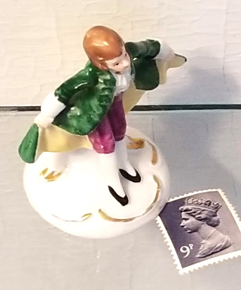 Gentleman Figurine 18th Century-style Miniature Porcelain Figure Made in Germany