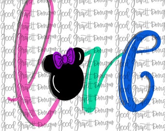 Minnie Love PNG voor sublimatie of afdrukken