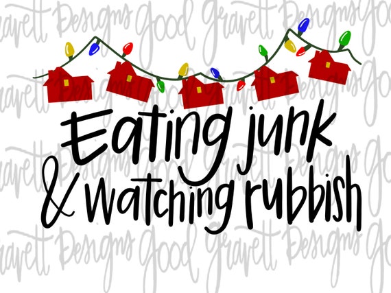 Eating Junk and Watching Rubblsh from Home Alone SVG and PNG