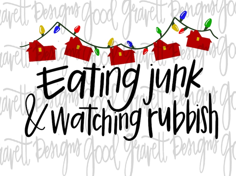 Eating Junk and Watching Rubblsh from Home Alone SVG and PNG image 1