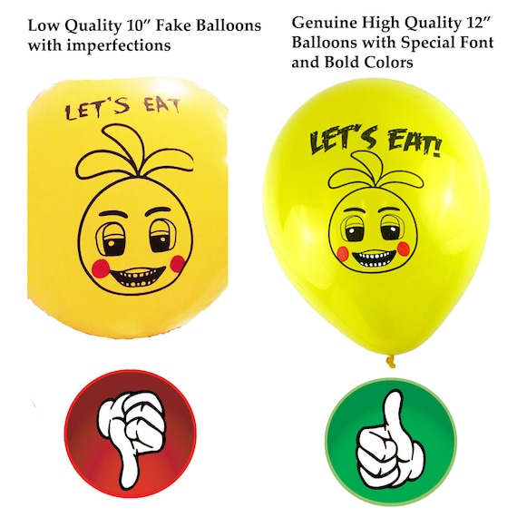 Fnaf Birthday Party Decor, Cake Toppers Balloons