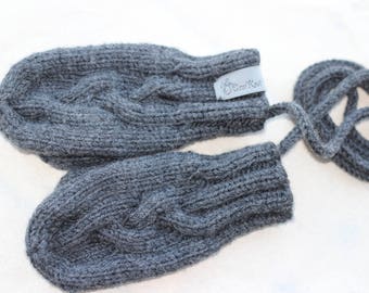 Knitted wool mittens, mittens for toddler, mittens for children, knit baby clothes, wool baby mittens, woolen mittens, knit baby gloves