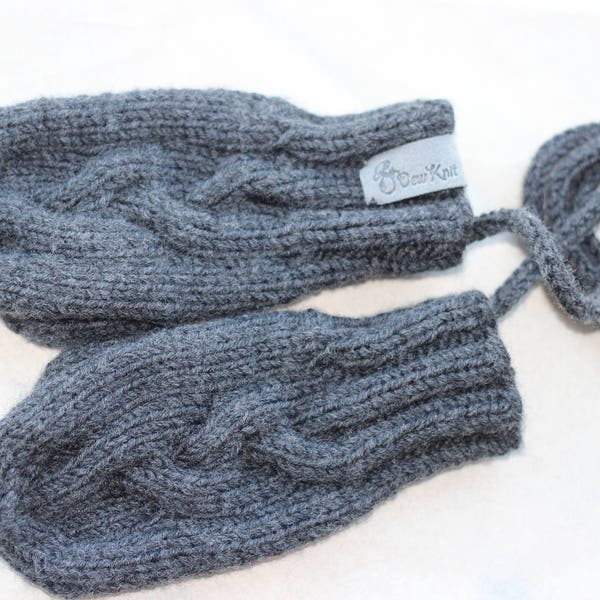 Mitaines en laine tricotées, mitaines pour tout-petits, mitaines pour enfants, vêtements pour bébés en tricot, mitaines pour bébés en laine, mitaines en laine, gants pour bébés en tricot