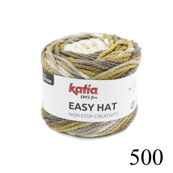 Katia Easy Hat, 100 g - 120 m, laine et acrylique, chapeau en point jacquard