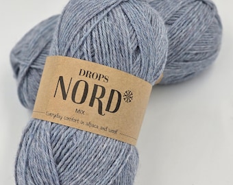 Drops Nord Alpaca Wool Blend Yarn, Fingering Weight