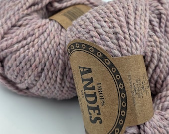 Soft alpaca yarn, big yarn, chunky wool yarn, Drops Andes, 100 g - 90 m