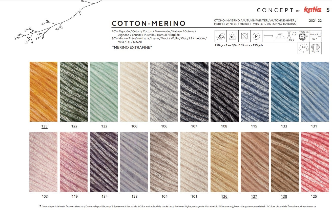 Concept by Katia Cotton-merino, 50 G 105 M, Cotton and Merino