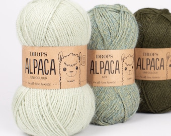 Drops Alpaga, alpaga superfin doux, laine naturelle, fil de laine d'alpaga, design Drops