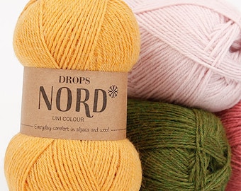 Alpaca yarn, Drops Nord, soft alpaca and wool, sock yarn, crochet yarn, fingering wool yarn for knitting, alpaca wool, fingering yarn