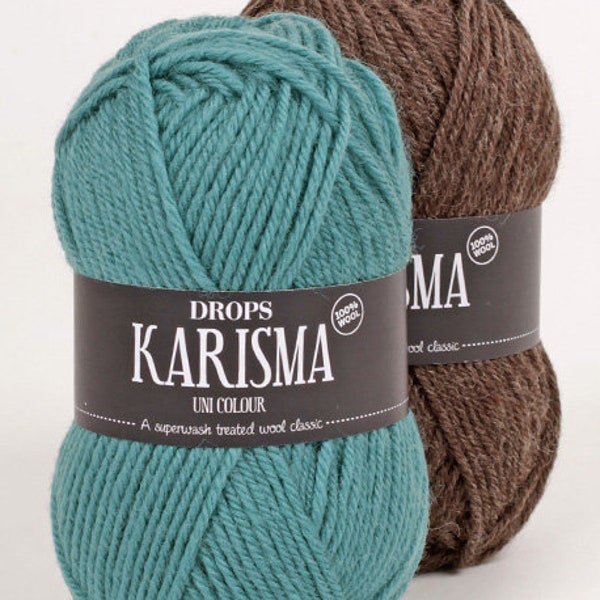 Drops Karisma, superwash treated wool, DK wool, worsted yarn, sport yarn, washable wool, soft wool, knitting wool, classic wool, wool yarn