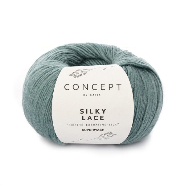 Concept by Katia Silky lace, merino wool and silk, 50 g - 260 m, merino silk, lace merino