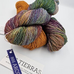 Malabrigo Dos Tierras, lã merino e baby alpaca, fio DK, fio tingido à mão, 100 g - 193 m