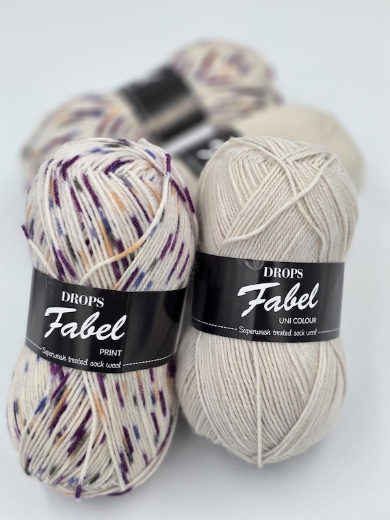 Drops Fabel Self Striping Sock Yarn, 4 Ply Fingering Wool