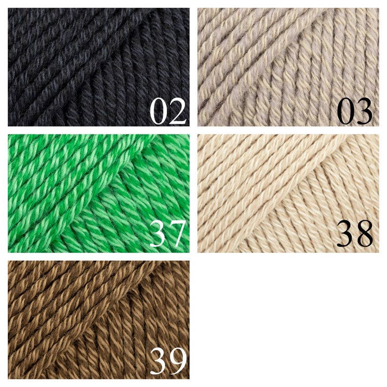 Drops Baumwoll-Merinogarn, superwash Garn für alle Jahreszeiten, Baumwoll-Merinogarn, Kammgarn, extrafeines Merino und Baumwolle, Strickgarn Bild 10