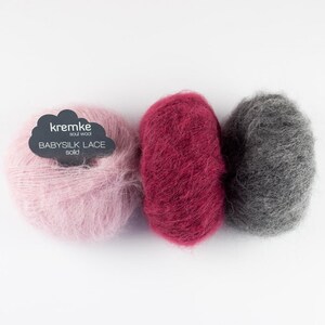Kremke Soul Wool Baby sidenspets enfärgad, alpackasilke, 25 g - 210 m, finaste alpacka