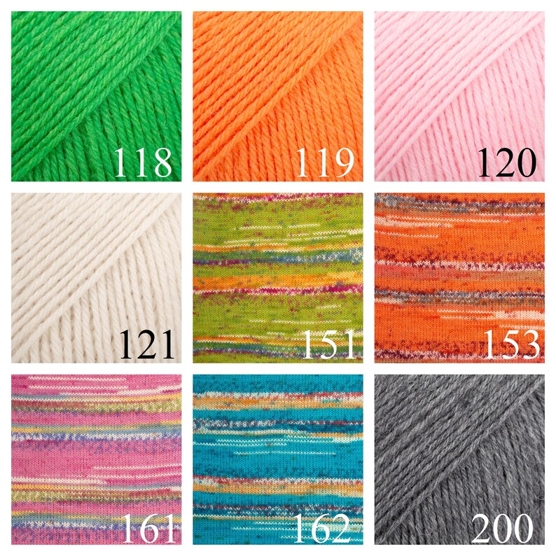 Hilo para calcetines autorayado Drops Fabel, lana de 4 capas para tejer con dedos imagen 8