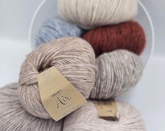 Drops air, aran weight knitting yarn, alpaca yarn and merino wool, blow yarn, worsted yarn, drops yarn, knitting yarn, medium thick yarn