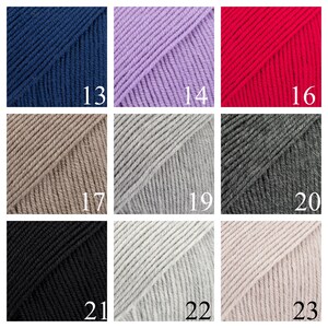 Drops baby merino, super wash pure extra fine merino wool, 5 ply sport weight wool, daily use yarn, gentle yarn for baby, knitting yarn image 3