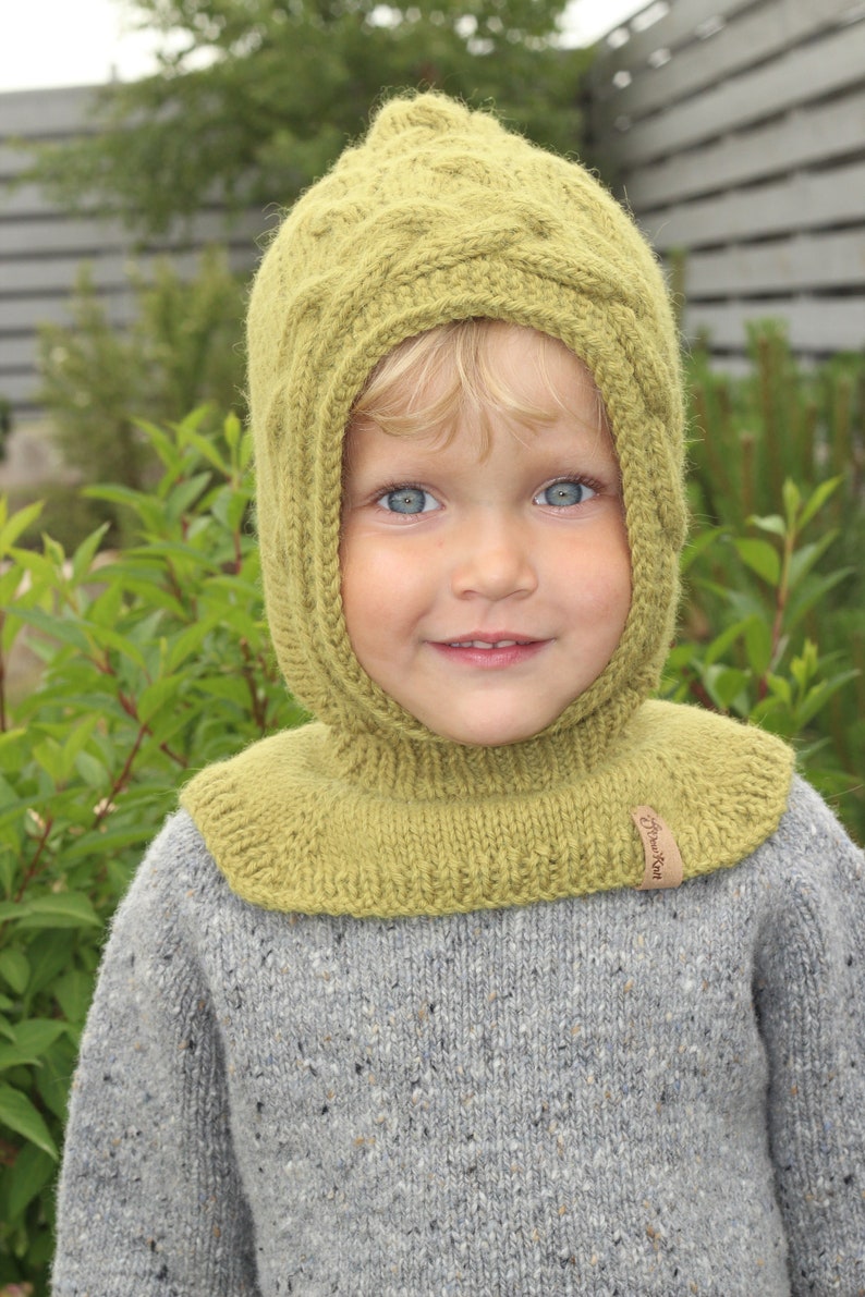 Knit baby balaclava baby winter hat wool balaclava toddler Etsy