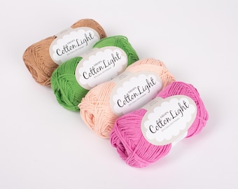 Drops Cotton Light, 50 g - 105 m, yarn for summer, summer yarn, worsted weight cotton