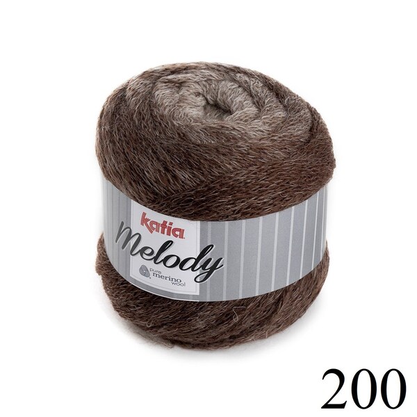 Katia Melody, laine mérinos, 100 g - 280 m, laine de poids moyen