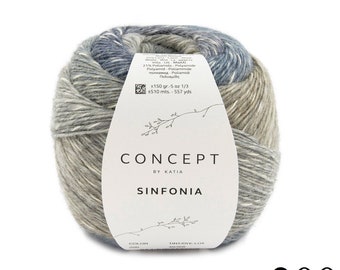 Concept by Katia Sinfonia, laceweight alpaca and cotton yarn, 150 g - 510 m,