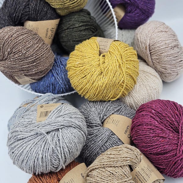 Superfin alpacka- och merinoull, 50 g - 130 m, Drops Soft Tweed