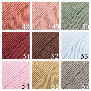 Drops baby merino, super wash pure extra fine merino wool, 5 ply sport weight wool, daily use yarn, gentle yarn for baby, knitting yarn image 6