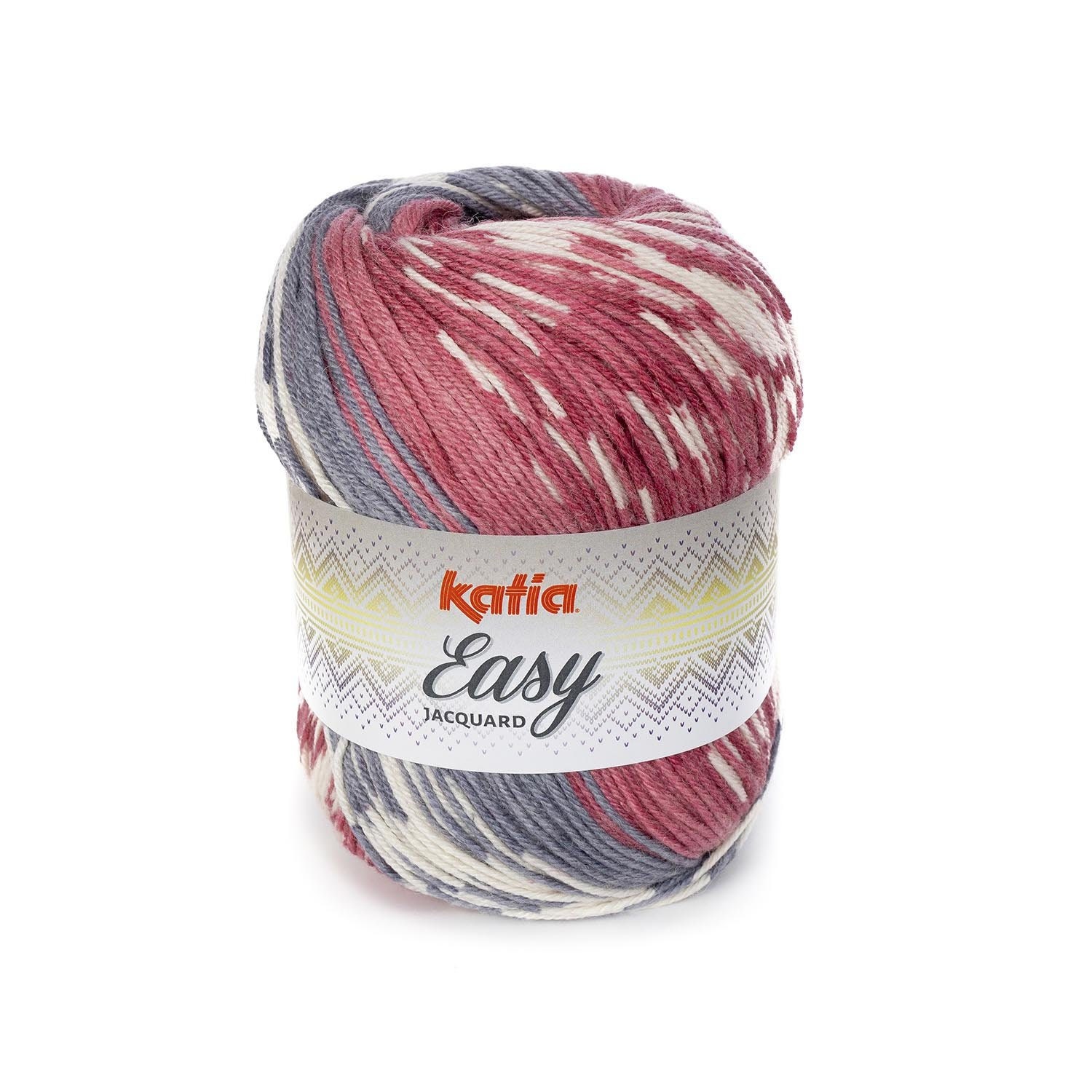 Katia Easy Jacquard, hilo de lana, 250 g 400 m, lana de peso aran  estampada, hilo estampado, hilo fácil de tejer, hilo efecto jacquard -   México