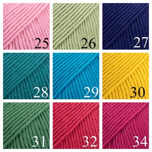 Drops Merino Extra Fine, lã merino extrafina com tratamento superwash, 8 fios de espessura worsted, fio para tricô suave para a pele, lã para bebês. imagem 7