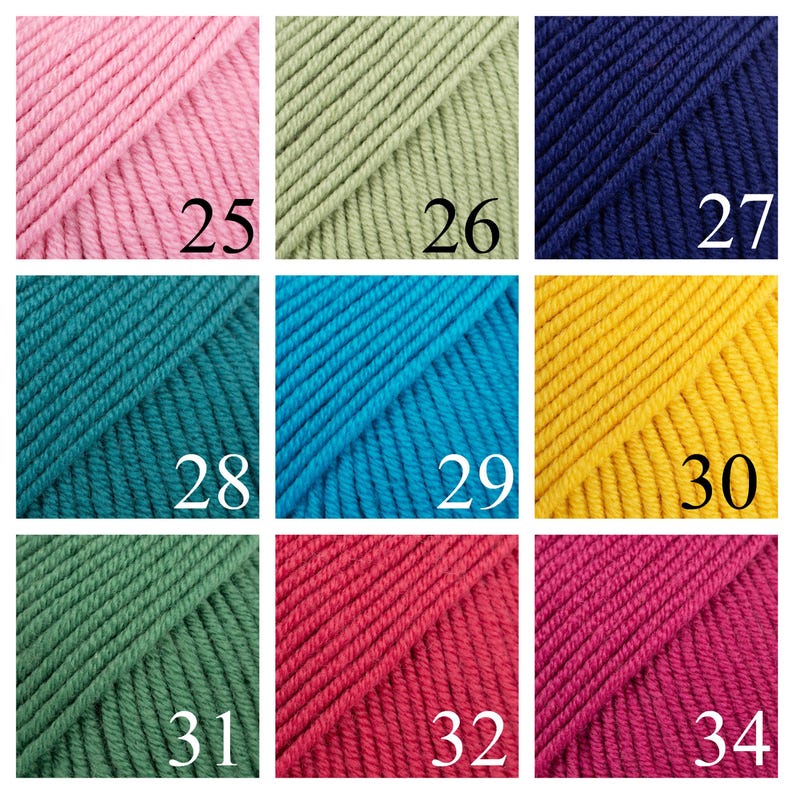 Drops Merino Extra Fine, lã merino extrafina com tratamento superwash, 8 fios de espessura worsted, fio para tricô suave para a pele, lã para bebês. imagem 7