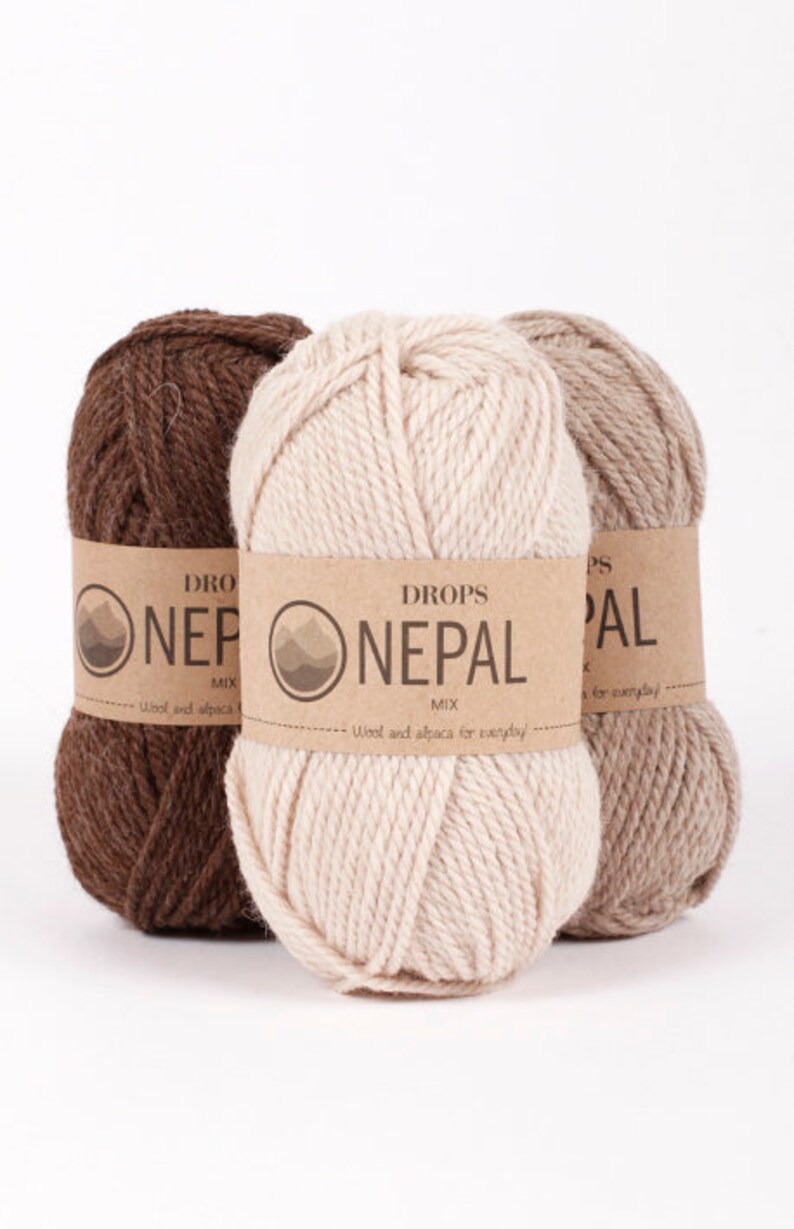 Drops Nepal every day yarn alpaca and wool yarn 10 ply aran Etsy