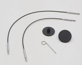 KnitPro Mini Interchangeable Cables Set 13cm 17cm for Short Sock Needle Tips