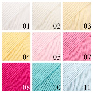 Drops baby merino, super wash pure extra fine merino wool, 5 ply sport weight wool, daily use yarn, gentle yarn for baby, knitting yarn image 2