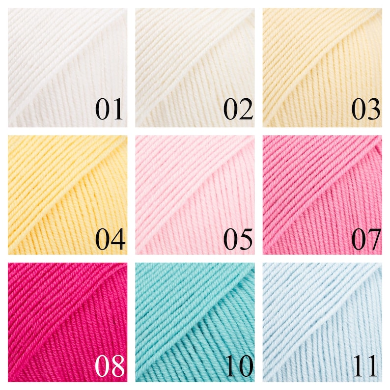 Drops baby merino, super wash pure extra fine merino wool, 5 ply sport weight wool, daily use yarn, gentle yarn for baby, knitting yarn image 2