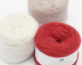 Rico Baby Alpaca Loves Silk Yarn 25 g 200 m, Luxury Alpaca silk yarn, solf lace weight knitting crochet yarn
