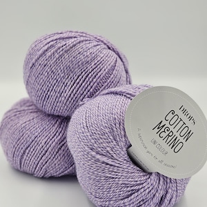 Drops cotton merino yarn, superwash yarn for all seasons, cotton merino, worsted weight yarn, extra fine merino and cotton, knitting yarn