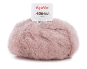 Leichtes langhaar Mohairgarn von Katia Ingenua, 50 g - 140 m, Mohairgarn für Pullover, Flauschgarne