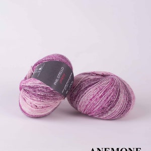 Lana merino sfumata, lana merino superwash sport weight, filato auto-striping, lana merino multicolore, lana da maglia naturale